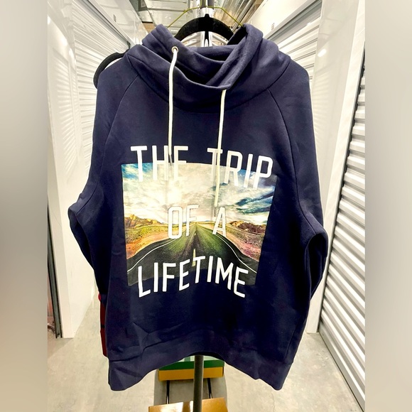 Men’s Hoodie Large Blue - Picture 3 of 3